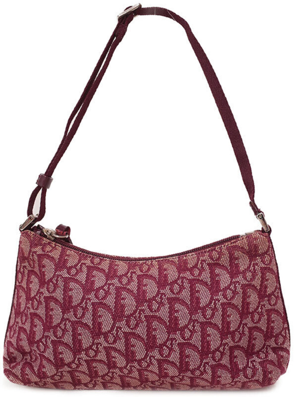 Christian Dior Trotter Accessory Pouch Clutch Hobo Bag Red